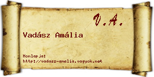 Vadász Amália névjegykártya